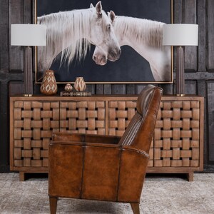 Hand Burnished Leather Recliner | Modern Rustic Design image 2