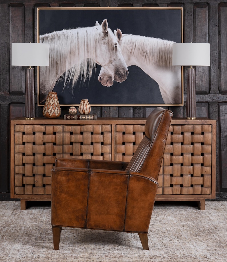 Hand Burnished Leather Recliner | Modern Rustic Design image 2