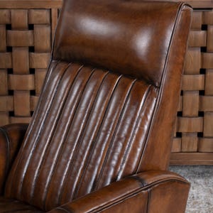 Hand Burnished Leather Recliner | Modern Rustic Design image 6