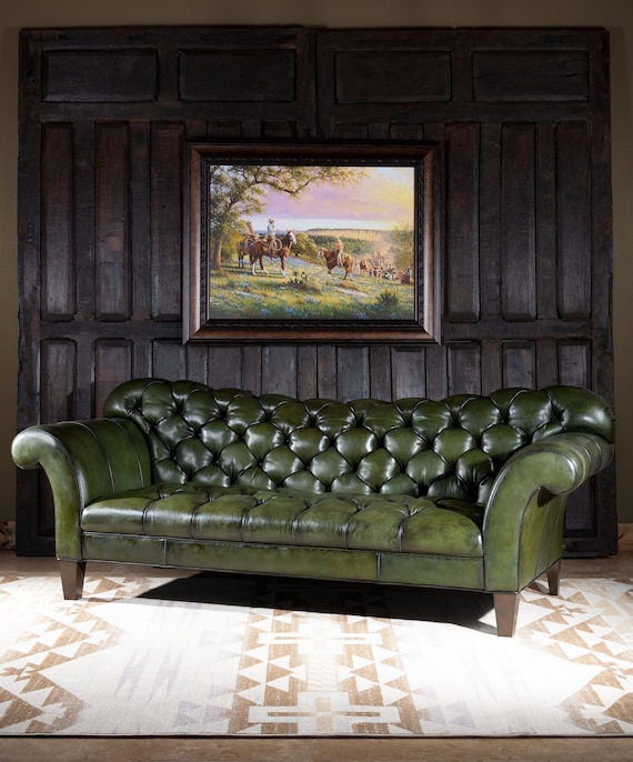 Rustic 2024 chesterfield sofa