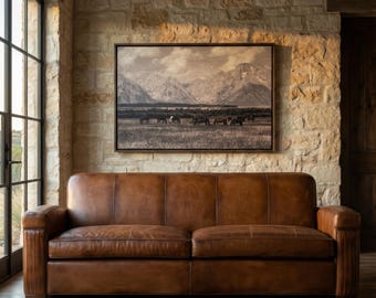 Full Grain Leather Sofa | Hand-Burnished, Distressed Brown, American Made