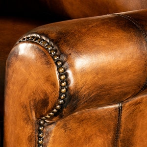 King Ranch Leather Recliner American Made High End Western Distressed High Quality image 6