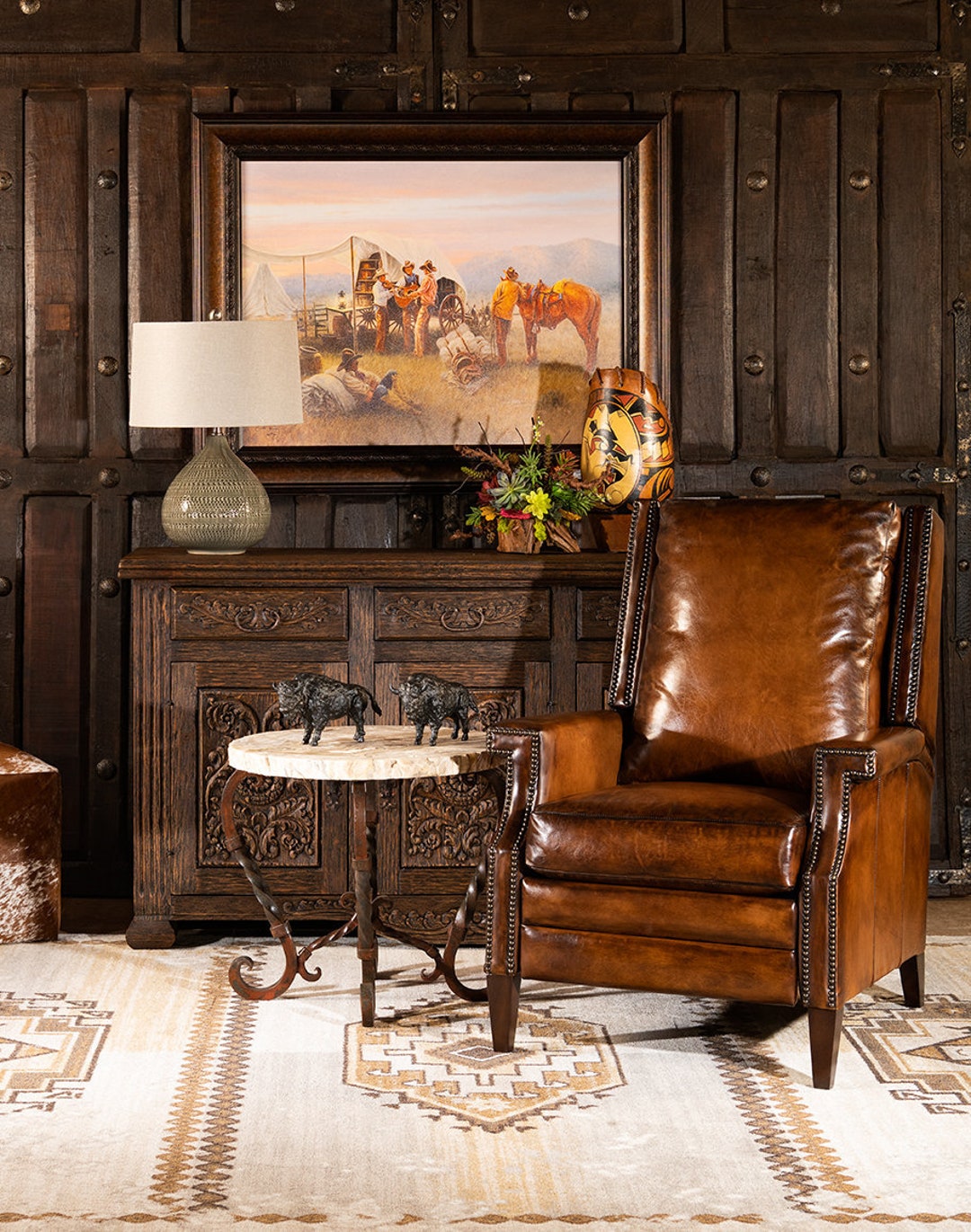 Ghent Leather Recliner Etsy