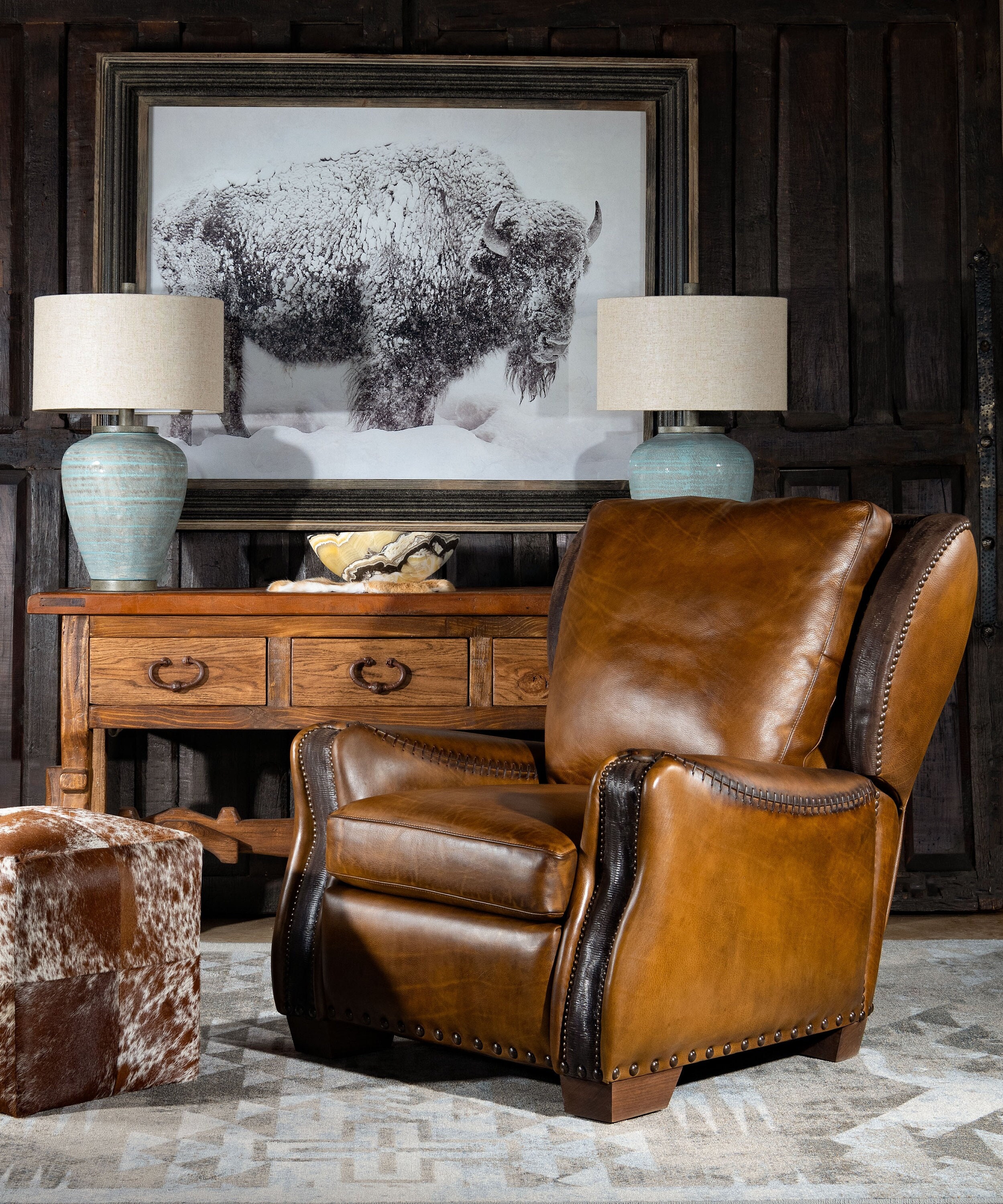Mens leather recliner hot sale