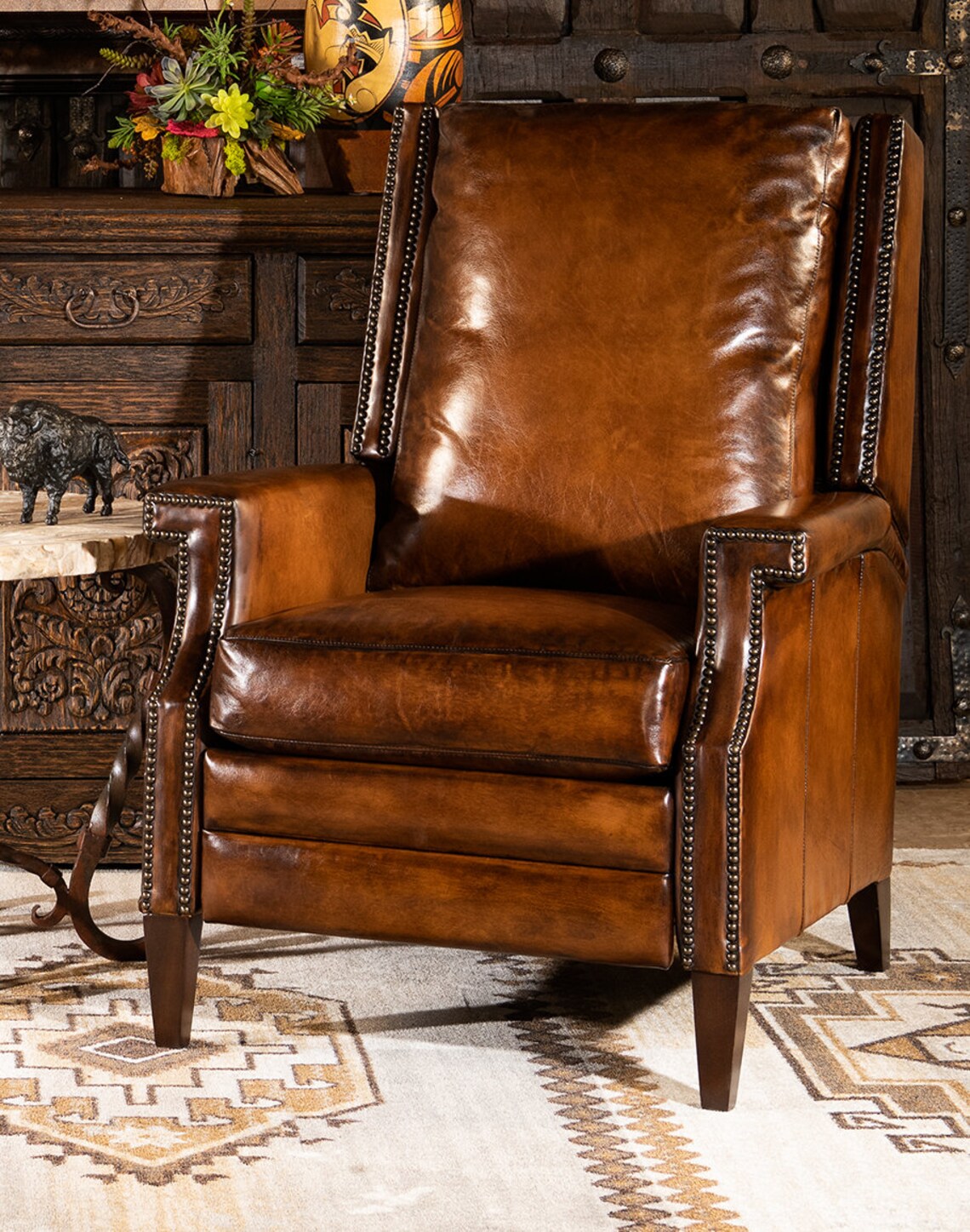Ghent Leather Recliner Etsy