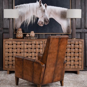 Hand Burnished Leather Recliner | Modern Rustic Design image 3