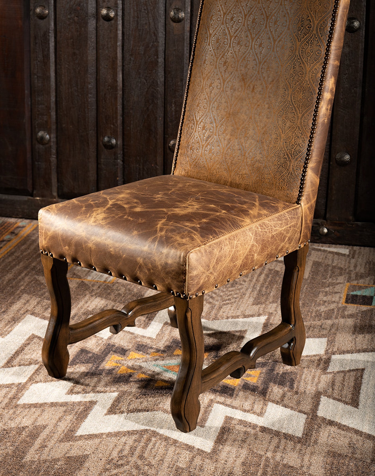 King Ranch Leather Dining Chair Etsy
