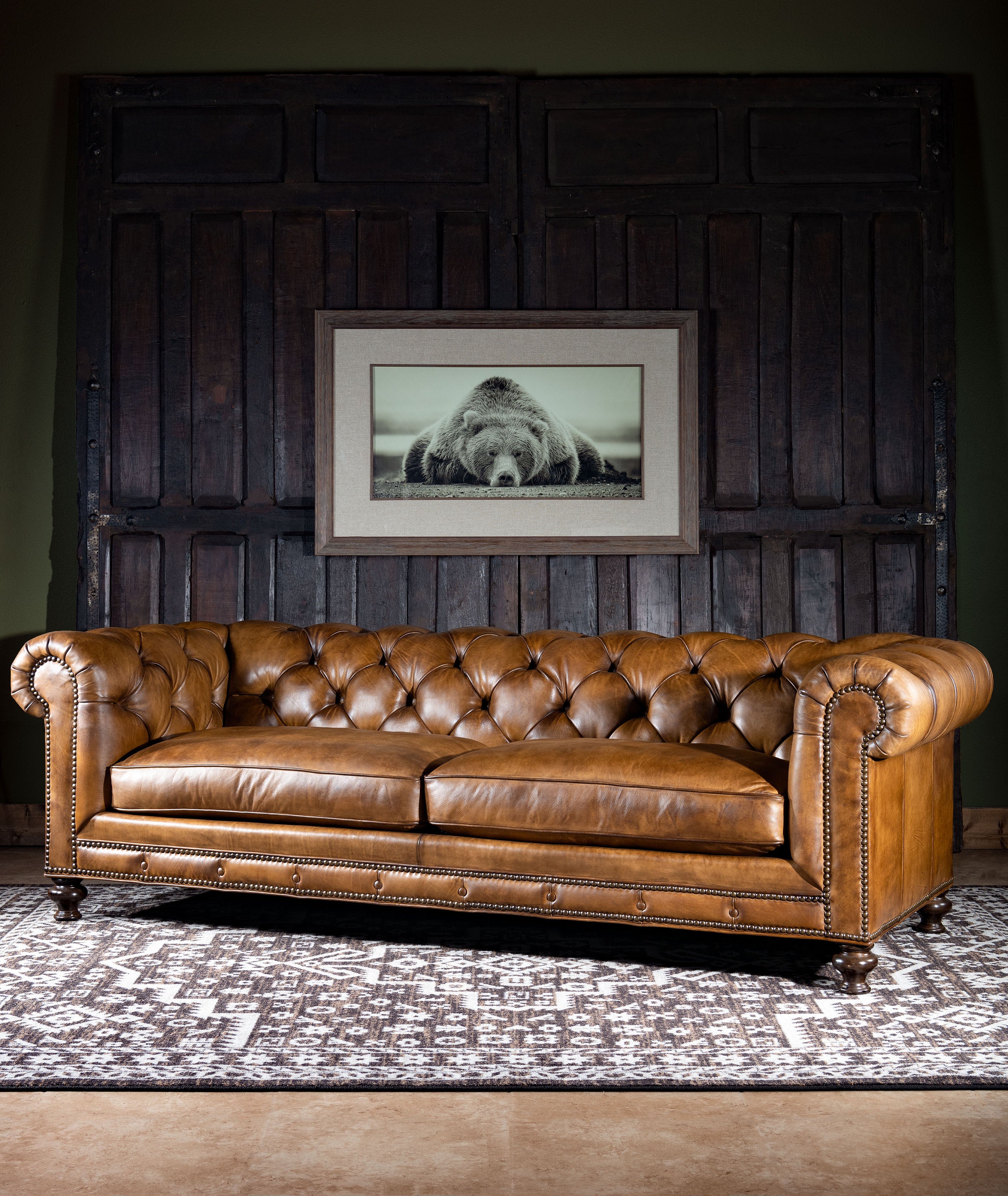 Sauvage Chesterfield Sofa Leather Tufted American Made High