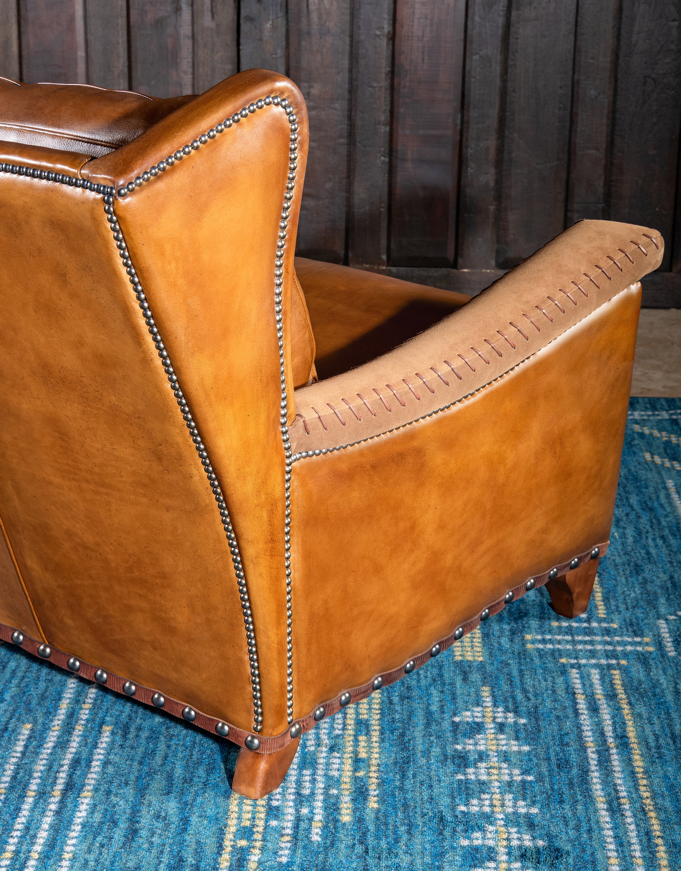 Handmade Full Grain Leather Sofa | Distressed Tan, American Made - Etsy