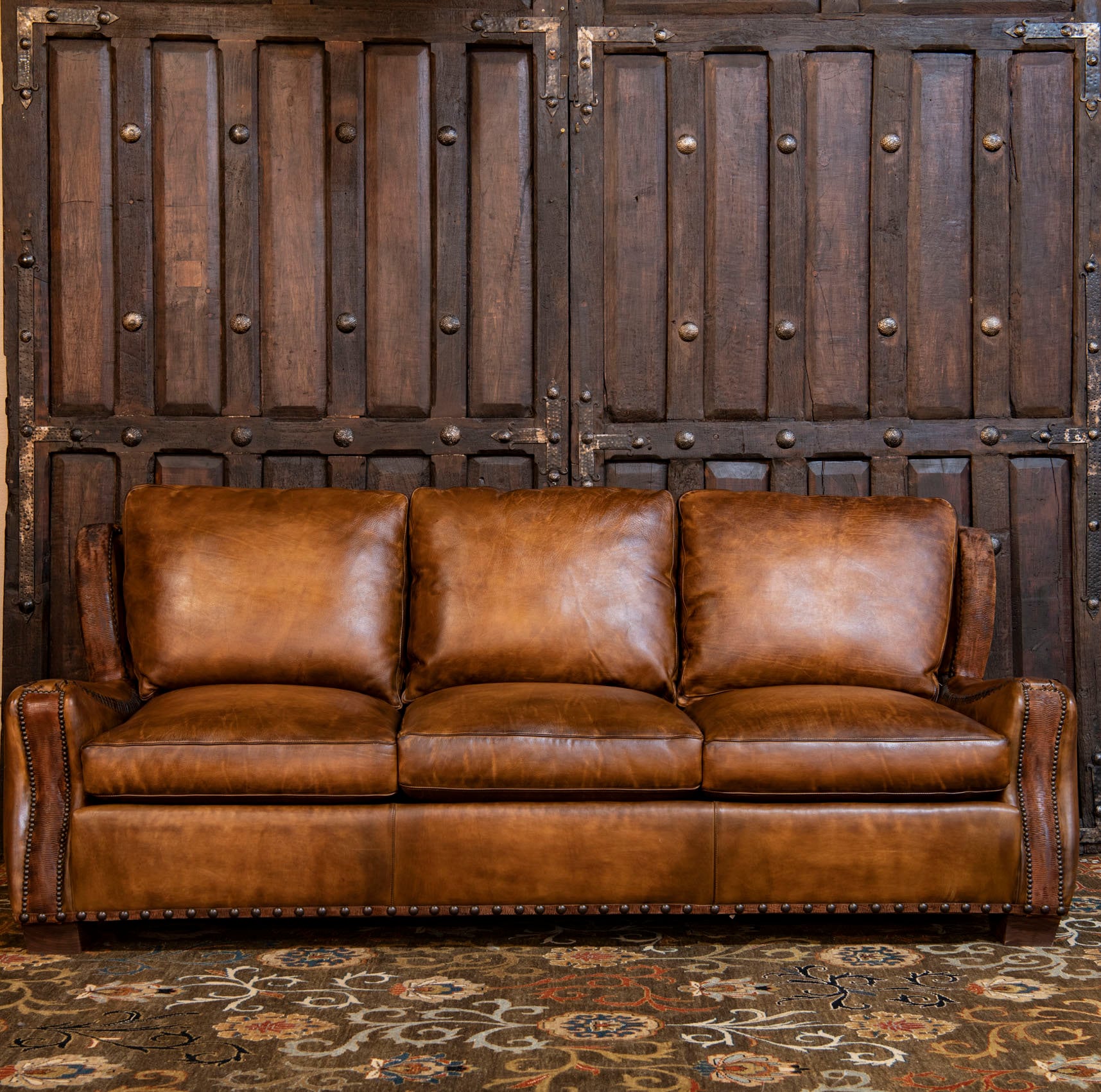 Rustic leather furniture outlet