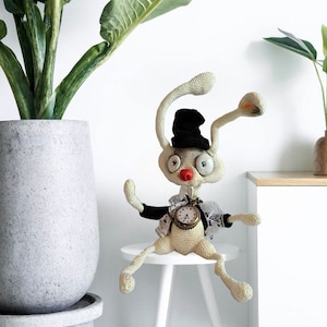 Adorable White Rabbit Amigurumi, Handcrafted Bunny Plush