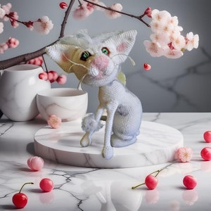 Amigurumi Crochet Mystery Cat, Handmade Plush Toy, Cat Lover Gift, Unique Stuffed Animal