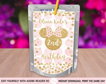Minnie Mouse Capri Sun Labels Etsy Minnie Mouse Capri Sun Labels Etsy