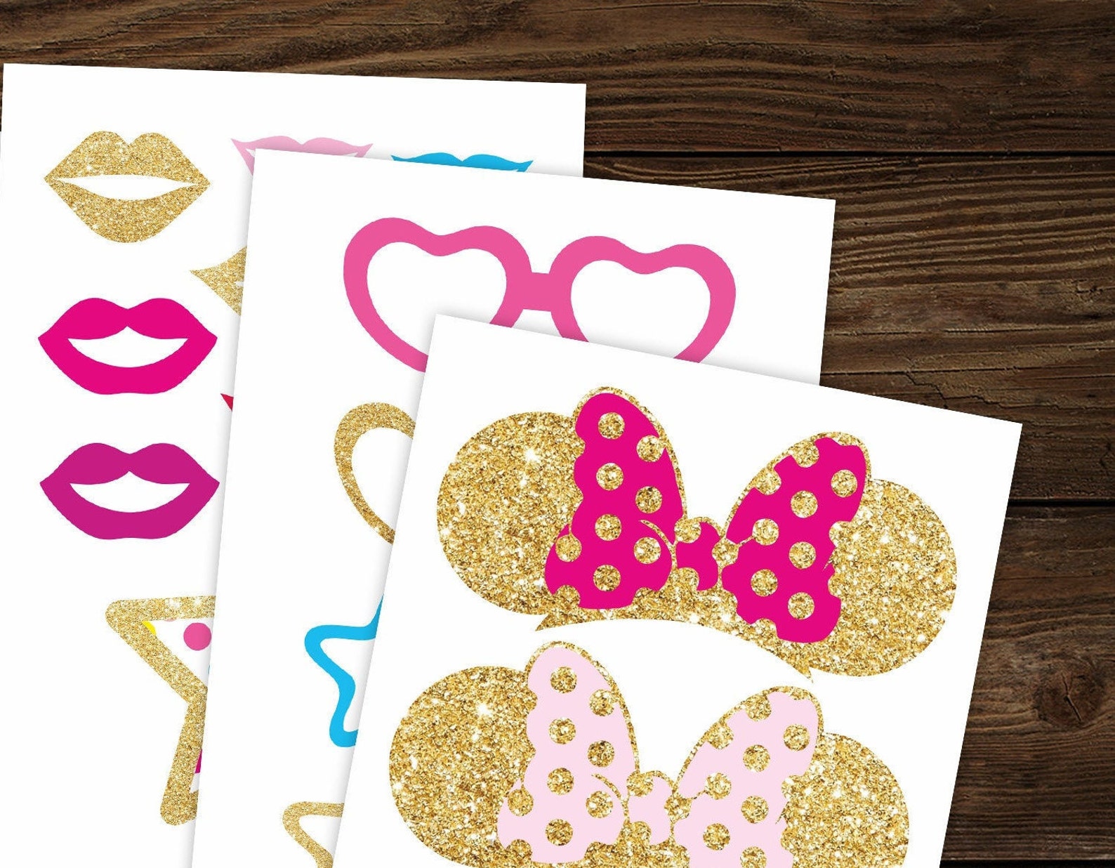 MINNIE MOUSE PROPS, Minnie Mouse Birthday Party Props, Minnie Mouse ...