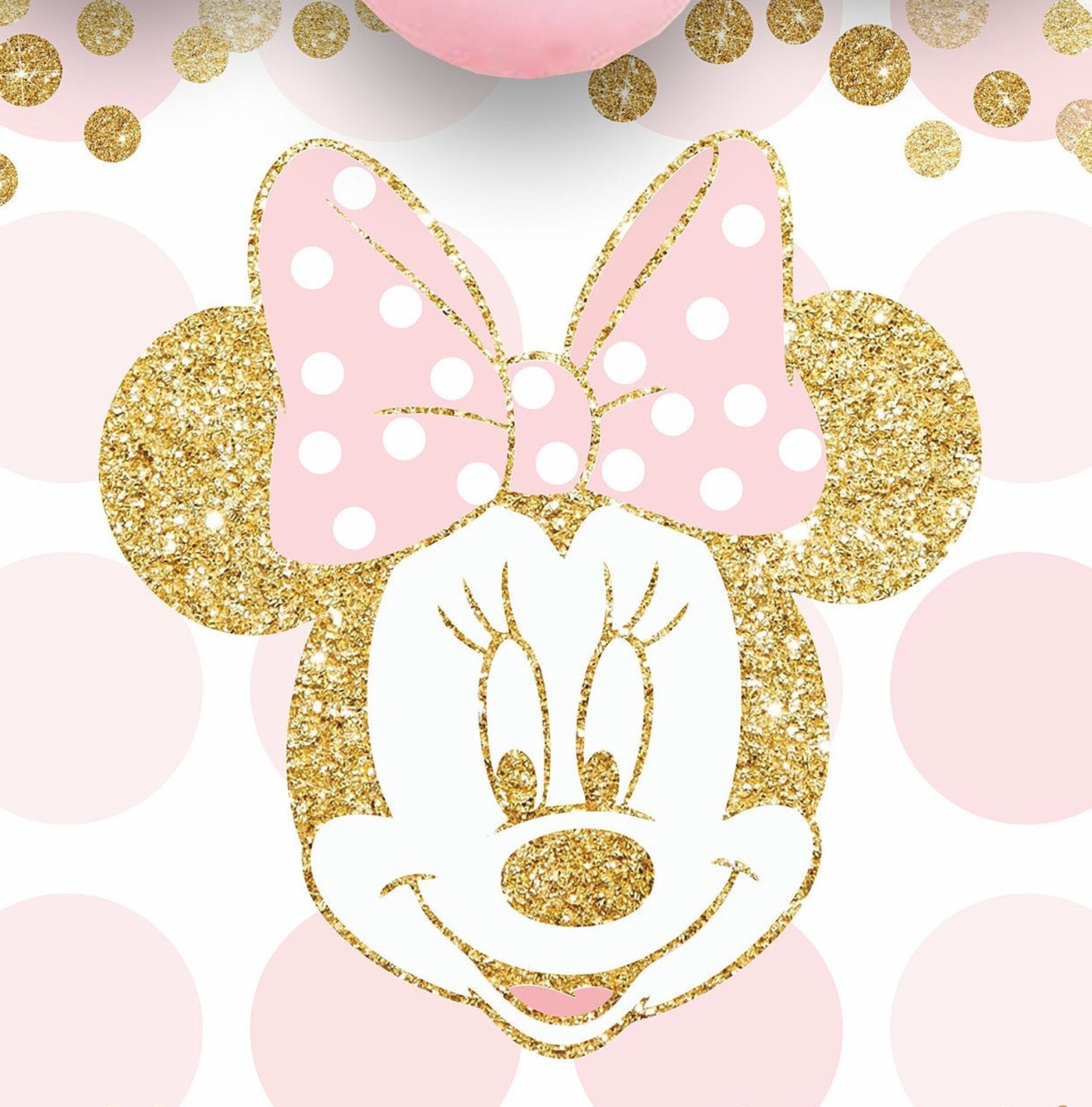 MINNIE MOUSE Backdrop Minnie Mouse Editable PDF Wall Decal Etsy