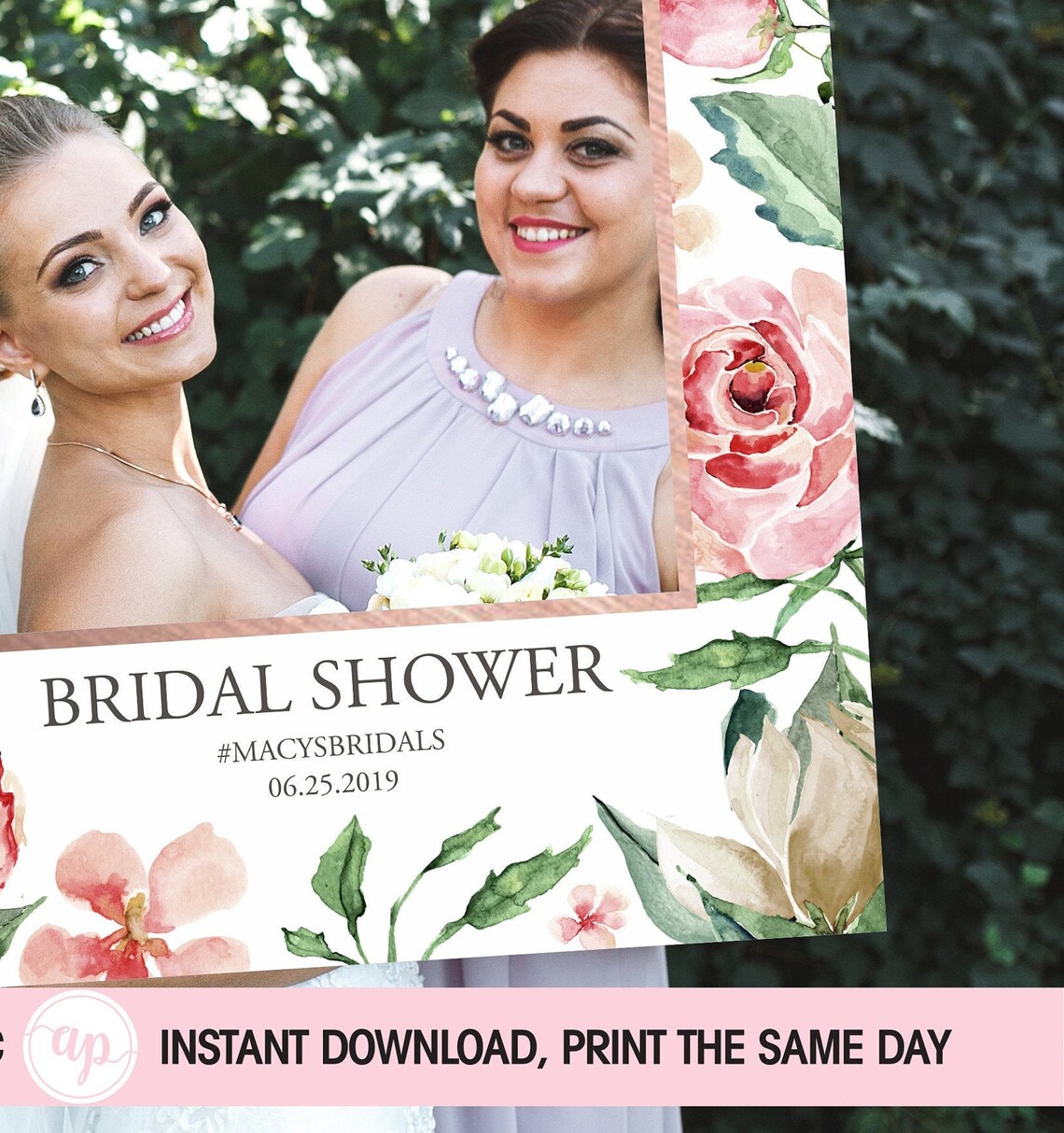 Photo Frame Prop Bridal Shower Frame Bridal Shower Photo Etsy