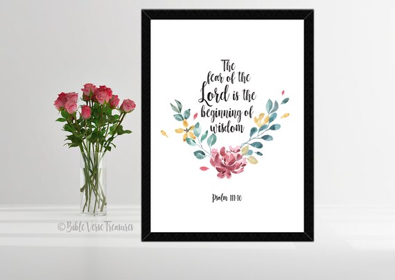 the fear of the lord is the beginning of wisdom scripture