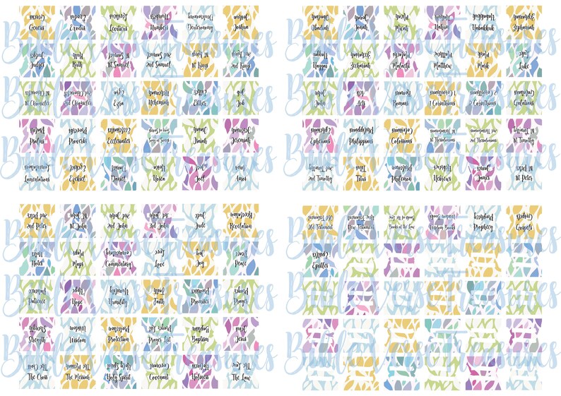 Printable Bible Tabs Instant Download Themed Tabs &amp; Blank Tabs - Etsy