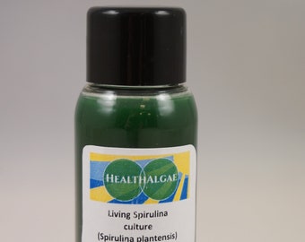 Culture vivante de Spirulina platensis (30 ml) - Algues vivantes - Commencer la culture - Faire pousser de la spiruline vivante à la maison, Cultivez votre propre spiruline vivante