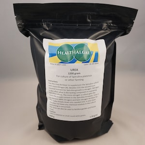 UREA fertilizer, 1200 g (Swedish Grade) for gardening and Spirulina cultivation, most dense nitrogen fertilizer