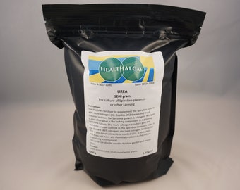 UREA fertilizer, 1200 g (Swedish Grade) for gardening and Spirulina cultivation, most dense nitrogen fertilizer