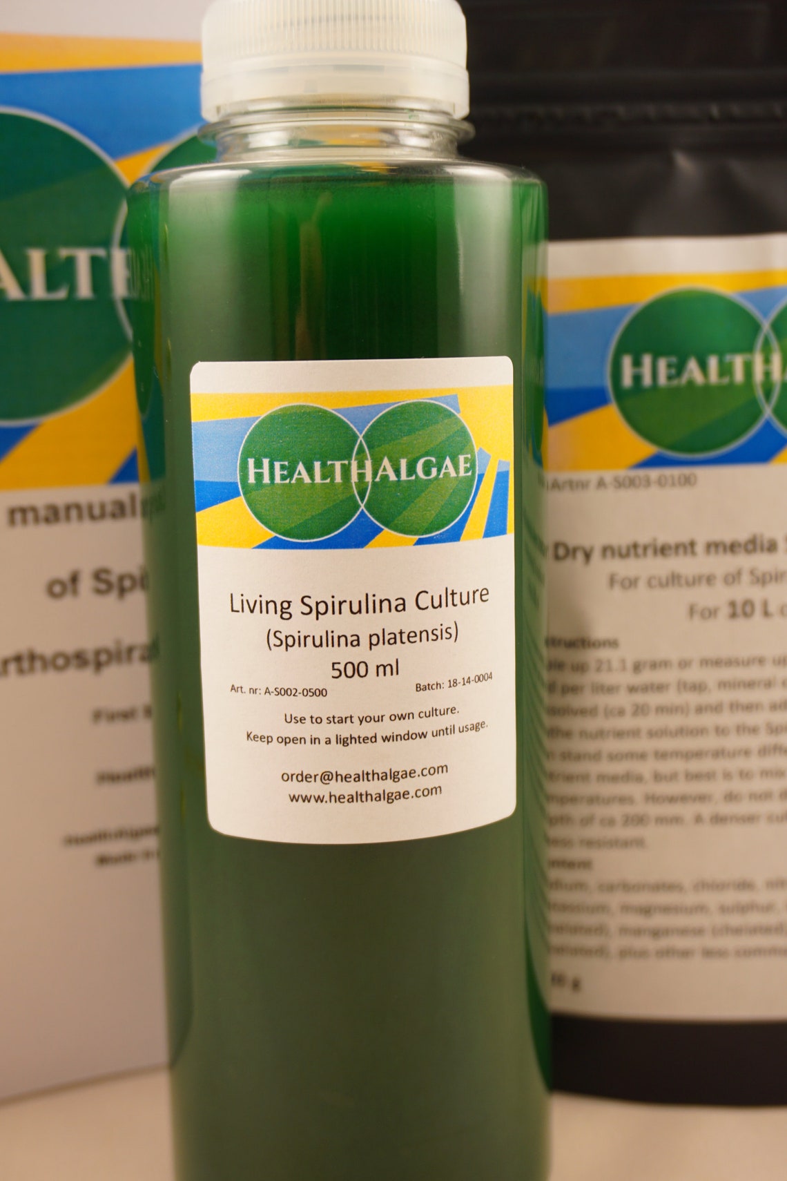 Buy Live Spirulina Platensis 500 Ml 10 L Dry Spirulina Grow Medium