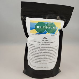 UREA fertilizer, 400 g (Swedish Grade) for gardening and Spirulina cultivation, most dense nitrogen fertiliser