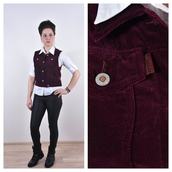 Unisex Purple Waistcoat Velvet Waistcoat Velvet Ve