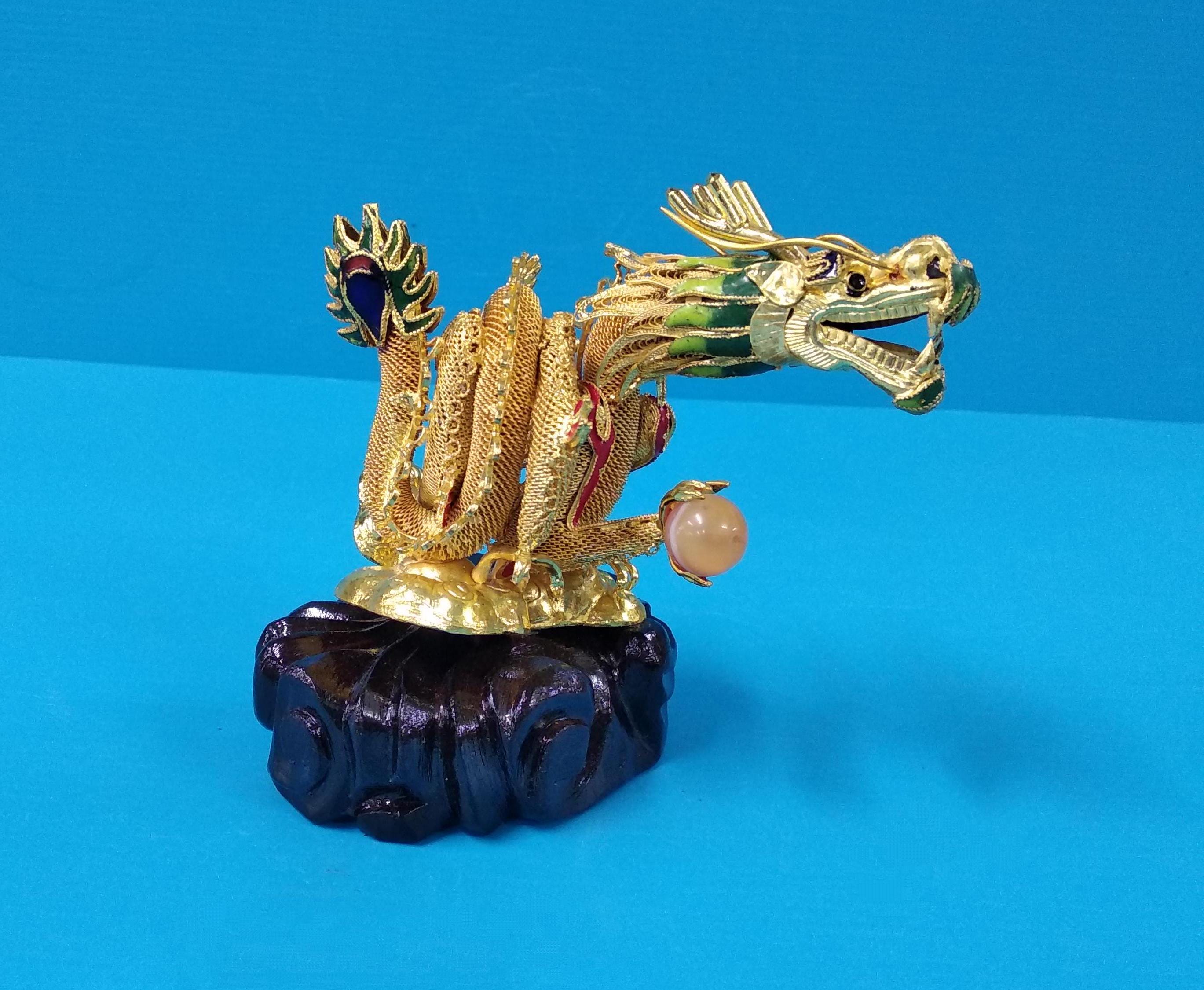 Vintage Chinese Dragon Statue - Etsy