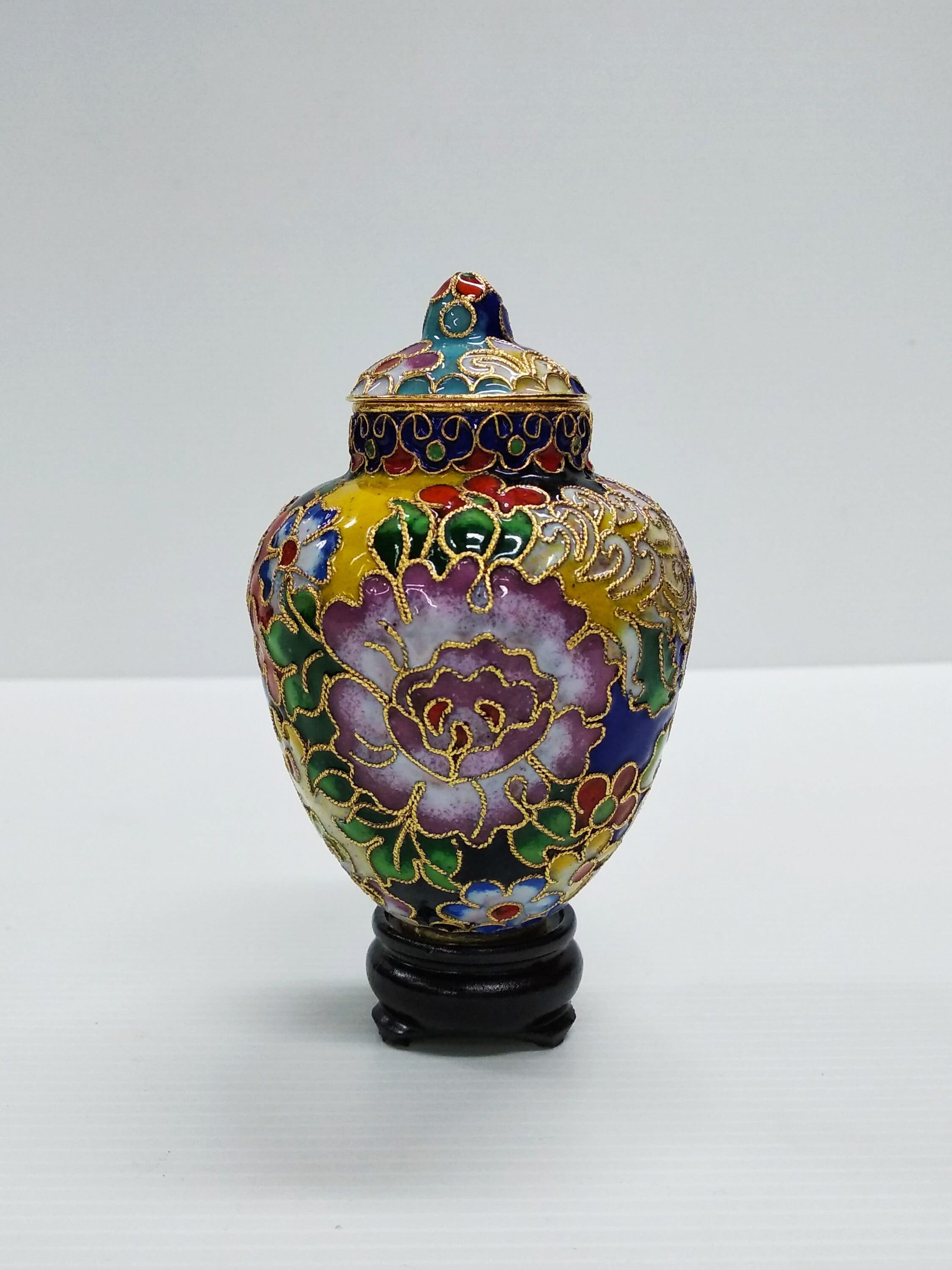 Decorative jug hand painted Miniature cloisonne enamel brass jug Hand painting vase
