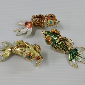 希少品】銀線七宝金魚吊飾 中国古美術 骨董品 アンティーク 年代物