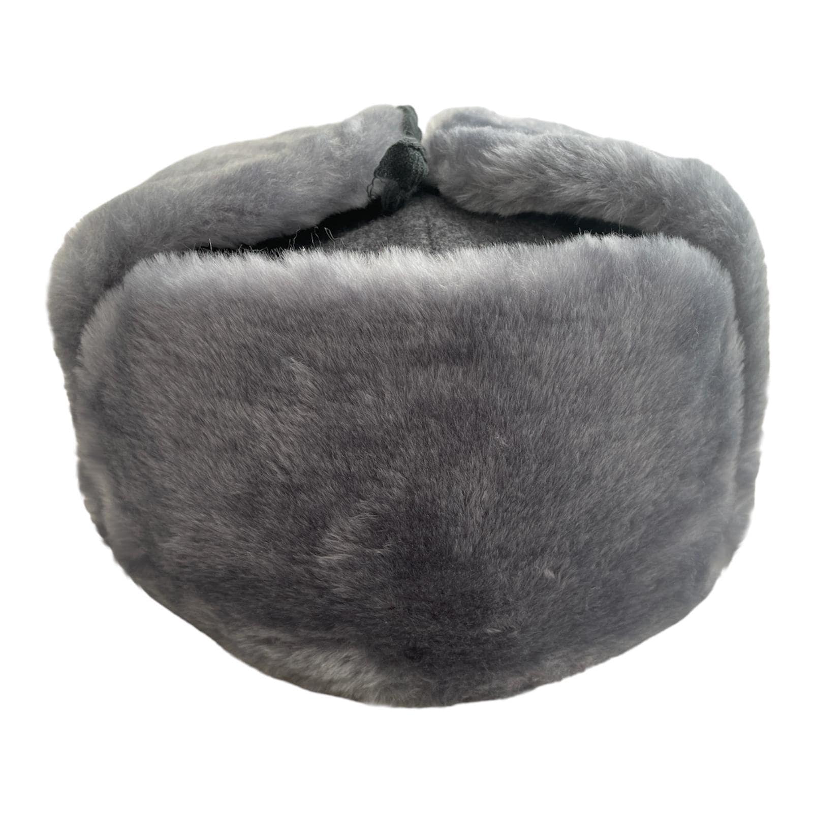Retro Faux Fur Soviet Style Ushanka – Grey Ash Winter Trapper Hat