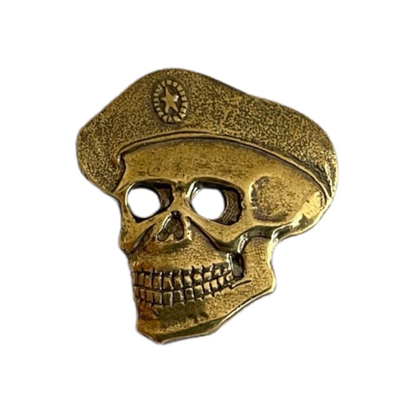 SPETSNAZ Skull Badge Genuine Russian Brass Pin Back Soviet Era Army Military