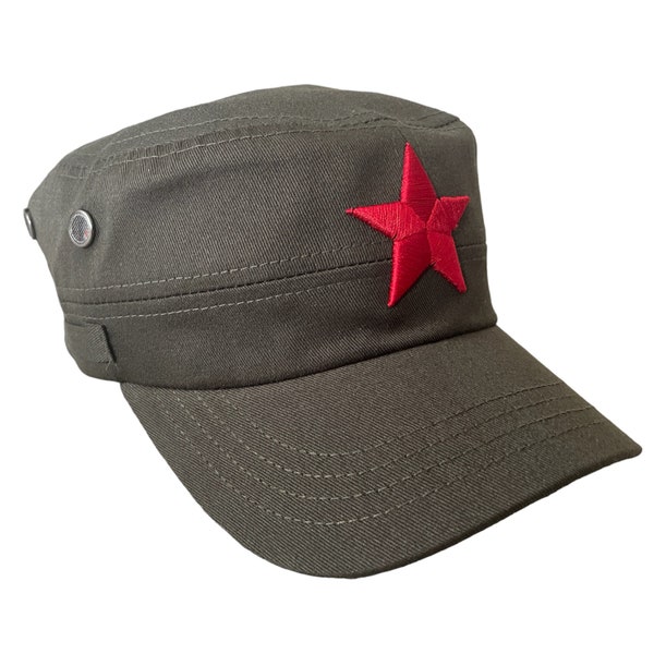 Military Patrol Cap Red Star Communist Retro Style Cotton Baseball Hat