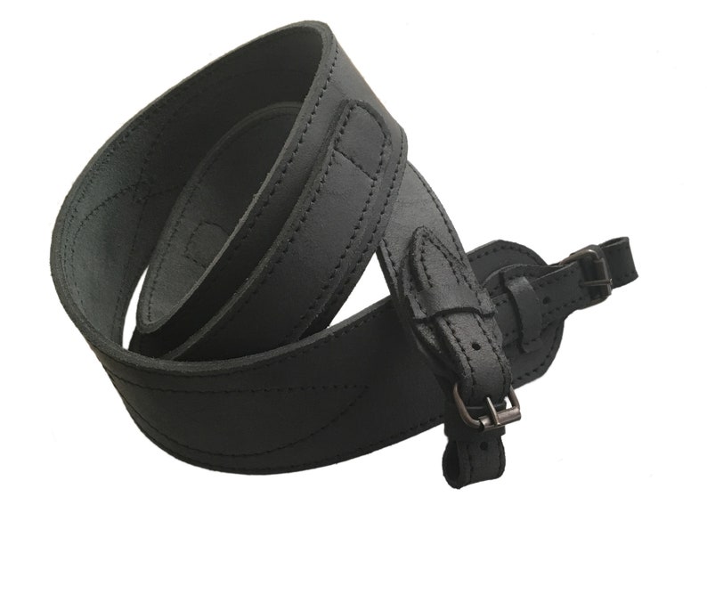 Vintage Design Black Leather Rifle Sling Shotgun Air Gun Strap Etsy