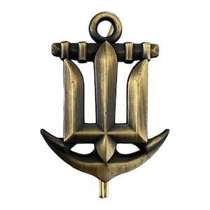 Modern Ukraine Style Navy Badge Uniform Beret Cap Hat Metal Insignia