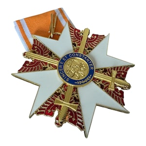Prussian Red Eagle Order Reproduction – Collectible Historical Medal with Ribbon