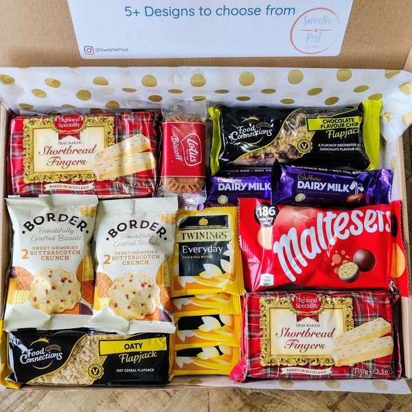 Afternoon Tea Hamper Tea and Biscuit Gift Box Custom Pick Me Up Thinking of you Present Free Personalisation Letterbox British Afternoon Tea
