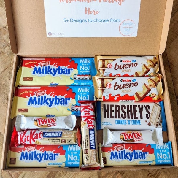 White Chocolate Gift Box | Milkybar White Hamper | Lion Kit Kat Reeses White Chocolate Present |White Chocolate Present Ultimate