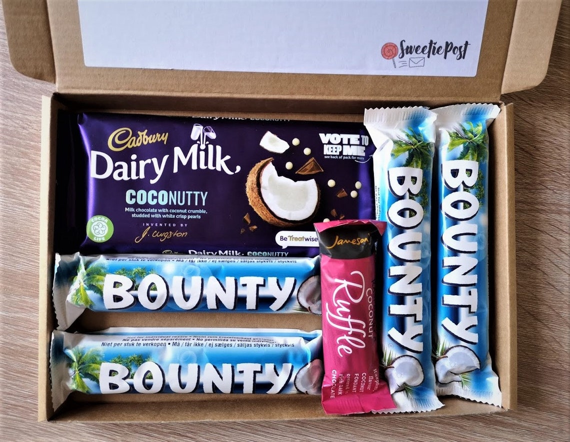 Coconut Gift Box Handmade Chocolate Coconut Bounty Hamper Etsy