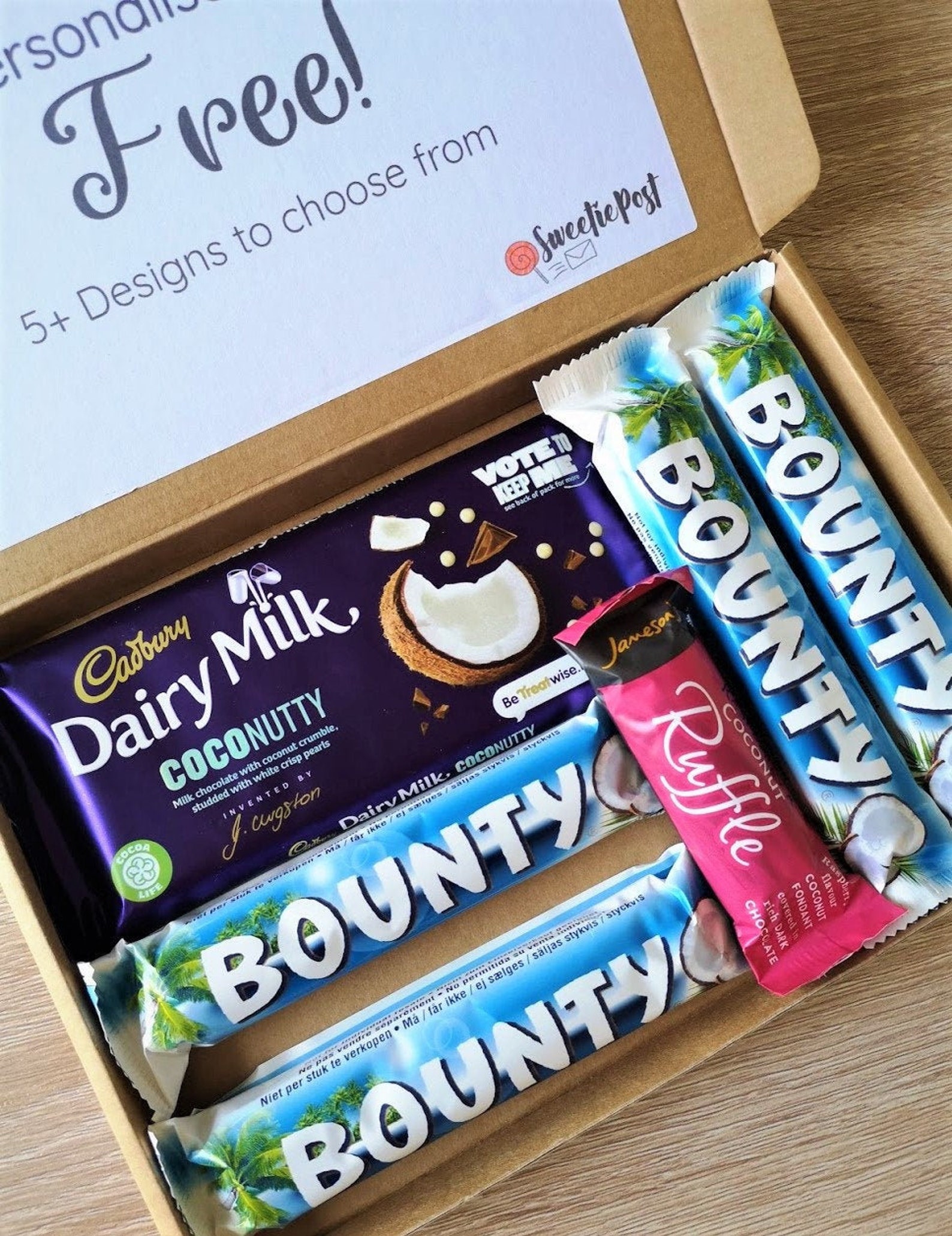 Coconut Gift Box Handmade Chocolate Coconut Bounty Hamper Etsy