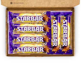 Starbar Gift Box | Cadbury Star Bar Hamper | Star Bar Present | Starbar present for Star Bar Lovers | Retro Chocolate Gift Letterbox Hamper