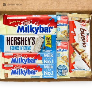 White Chocolate Gift Box: Milkybar, Kinder Bueno, Hershey's