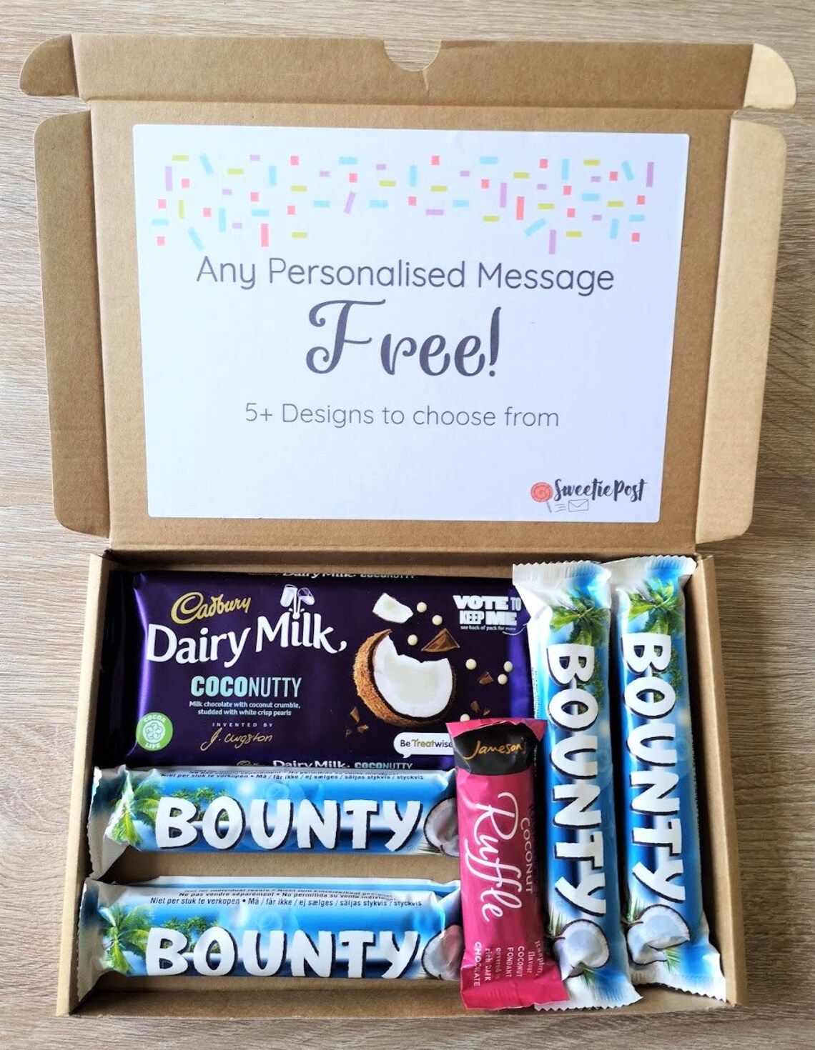 Coconut Gift Box Handmade Chocolate Coconut Bounty Hamper Etsy