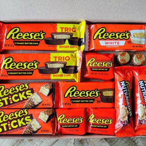 Reeses Hamper Letterbox Custom Reese's Gift Reeces Chocolate Present with Free Personalisation American USA Chocolate Gift