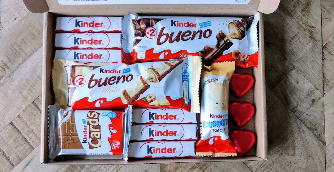 Handmade Kinder Chocolate Gift Box: Bueno, Hippos & Hearts - Etsy UK
