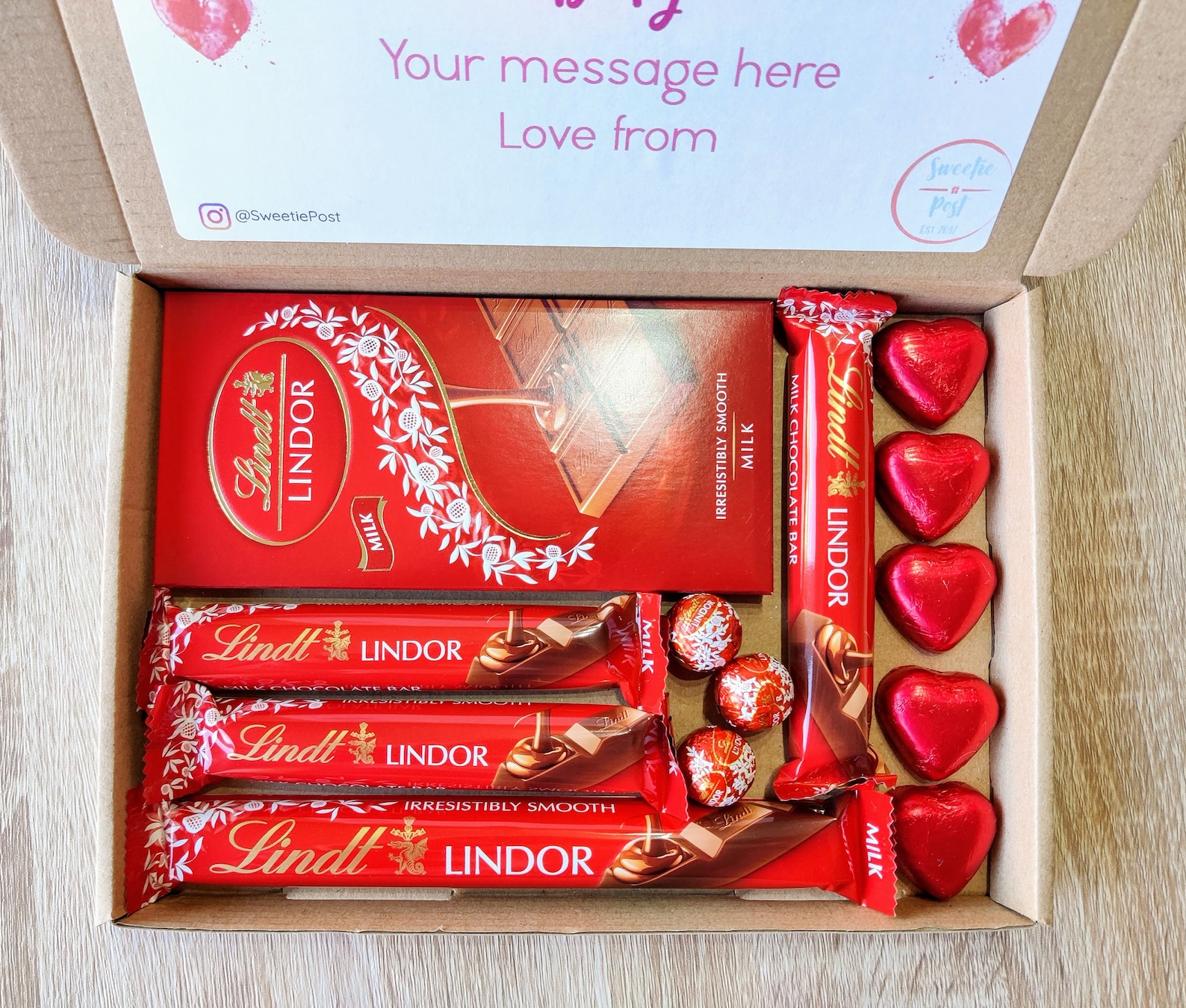Lindt Spring Gift Box Handmade Lindt Lindor Chocolate Hamper Etsy