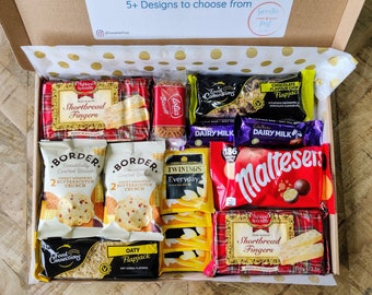 Afternoon Tea Gift Hamper| Handmade Chocolate Tea and Biscuit Gift Box Afternoon Tea Present Personalisation | Letterbox Afternoon Tea Two