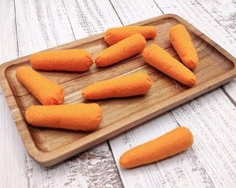 Comida de juguete de zanahoria bebé (comida de fieltro, cocina infantil de juego de simulación, juguete de peluche, juguetes de cocina, comida falsa, mercado de agricultores para bebés, vegetales)