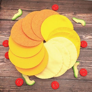 Cibo finto in feltro di tortilla (taco, cucina per bambini, bar, peluche, giocattoli da cucina, cibo finto, festa messicana)